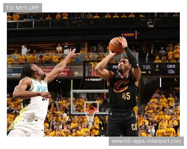 米切尔扰乱防线后上篮命中，骑士继续强势